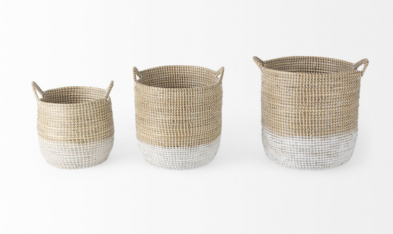 Dipped Seagrass Baskets - 3 Sizes Available