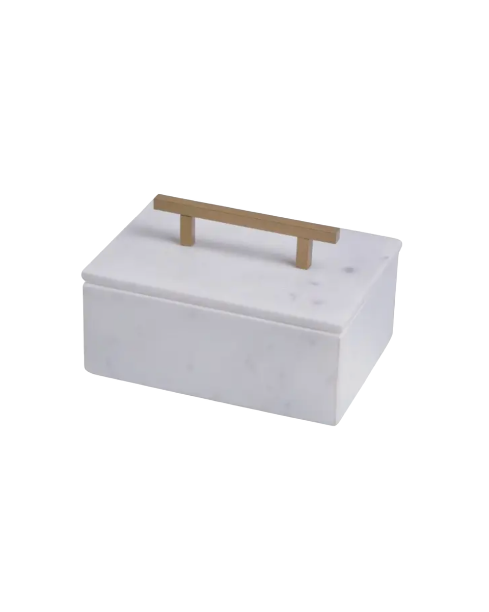Marble Box with Gold Handle – Thacher & Spring