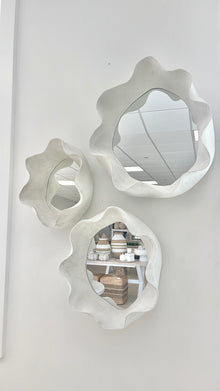  White Ruffle Mirror - 3 Sizes Available