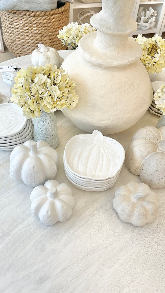 White Pumpkin Plates