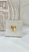 Gold Heart Acrylic Art Blocks