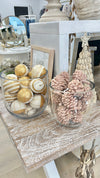 Ivory Paper Mache Ornaments - 4 Styles Available