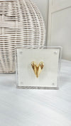Gold Heart Acrylic Art Blocks