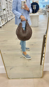 Jillian Raffia Hobo - Chocolate Brown