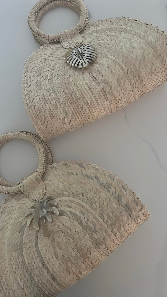 Palm Straw Purse - 2 Sizes Available