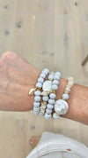 Light Blue Shell Charm Bracelet