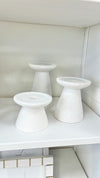 White Stone Candle Holder - 3 Sizes Available