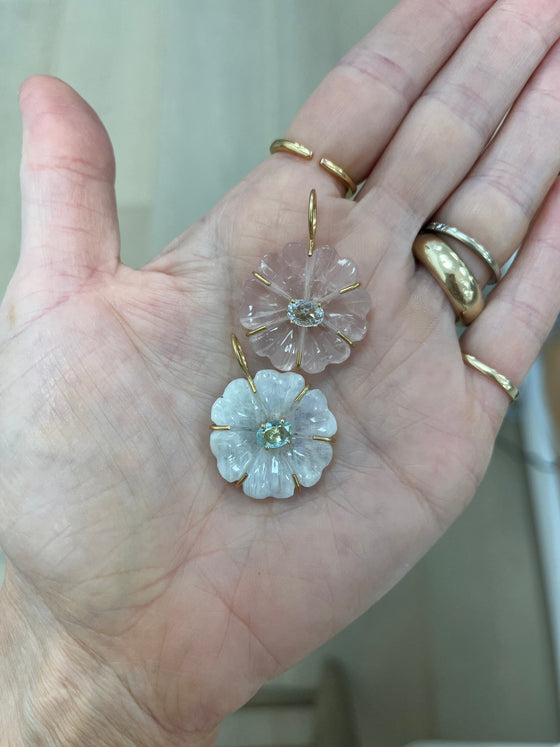 Gemstone Flower Charm