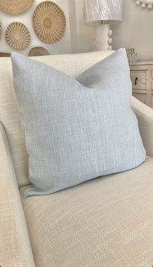  Sky Blue Linen Pillow - 20x20"