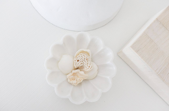 Scalloped Marble Ring Dish