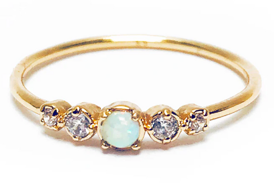 Dainty Opal Ring