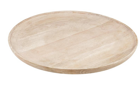 Round Wood Tray