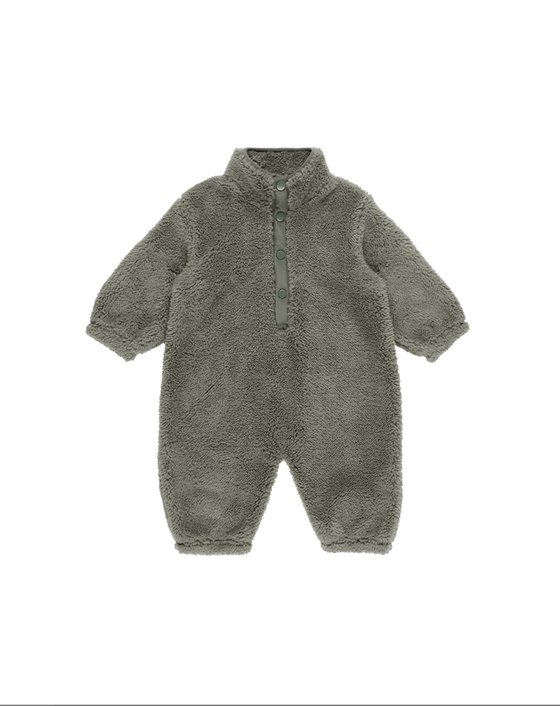 Fuzzy Jumpsuit - Forest Green