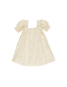  Eyelet Short Sleeve Dress - Ivory