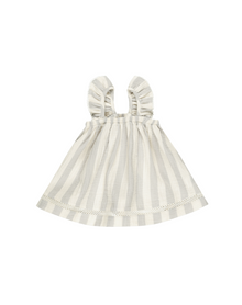  Striped Gauze Ruffle Dress