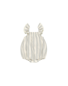  Striped Ruffle Romper