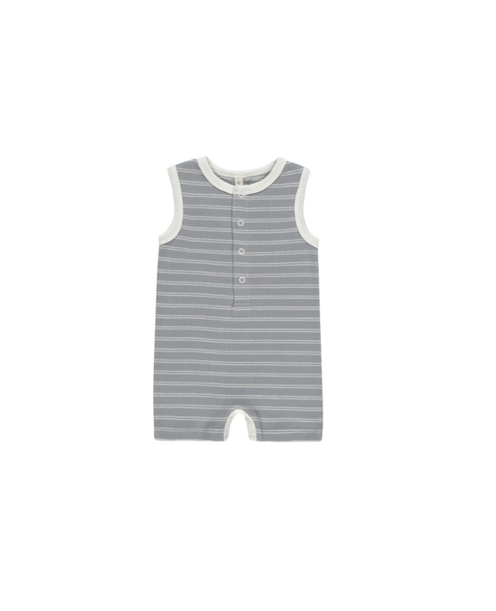 Pinstripe Henley Romper