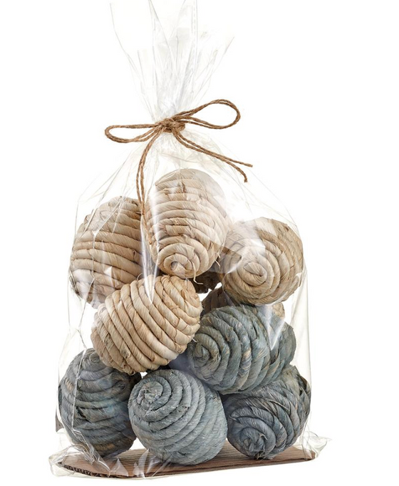 Blue & Ivory Rattan Eggs