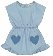  Heart Jean Romper