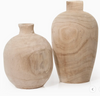 Paulownia Wood Vase - 2 Sizes Available