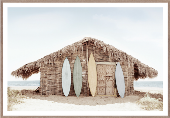 Palm Hut Framed Artwork