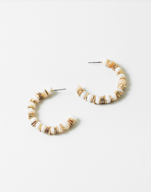  Ivory Beaded Hoop