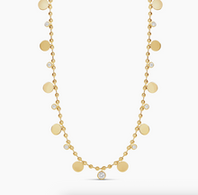  Disc Necklace with Rhinestones