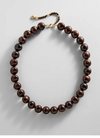 Dark Brown Beaded Necklace