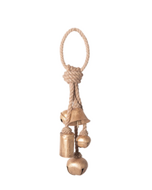  Gold Bells on Jute Hanger