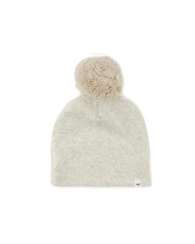  Newborn Pom Hat - Heather Oat