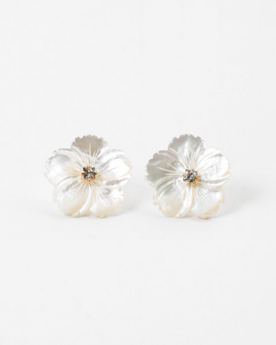 Mother of Pearl Flower Earring