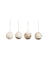 Ivory Paper Mache Ornaments - 4 Styles Available