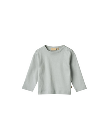  Light Blue Ribbed L/S Tee