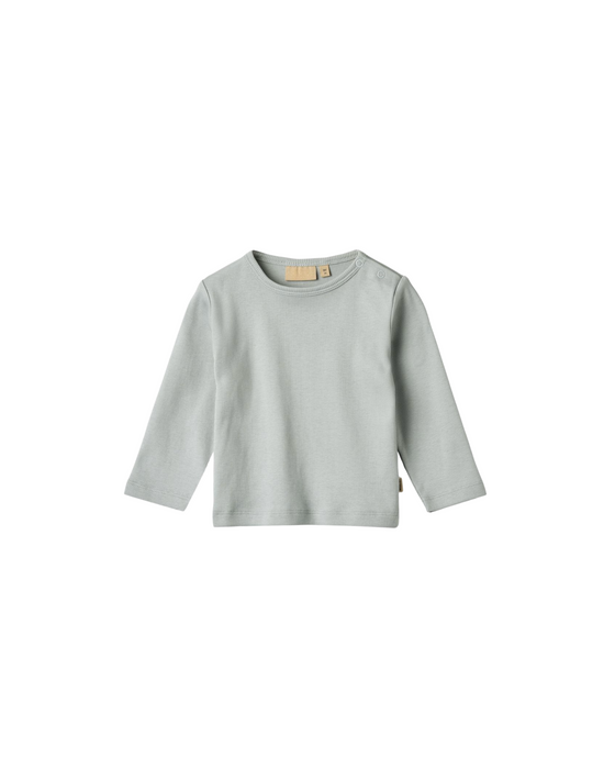 Light Blue Ribbed L/S Tee