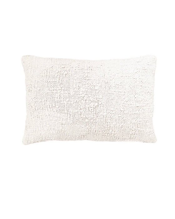 White Boucle Pillow - 14x20