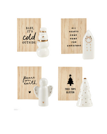  Mini Holiday Figures in Wood Box