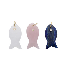  Gemstone Fish Charms