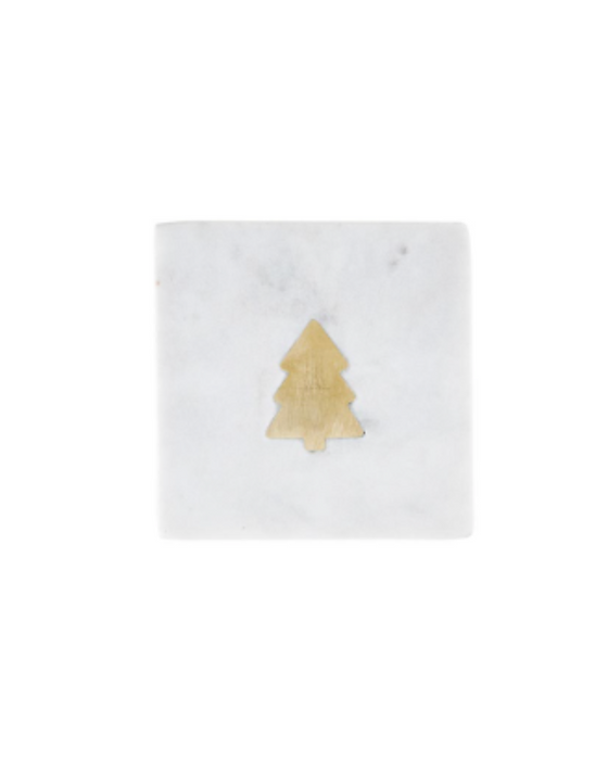 Marble Gold Tree Coasters