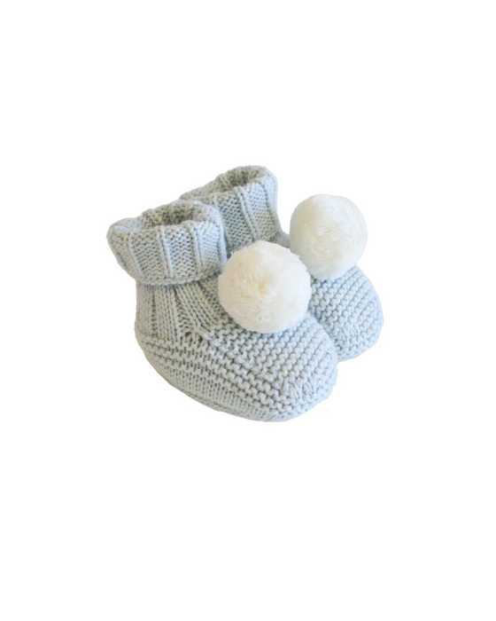 Pom Pom Baby Socks Powder Blue