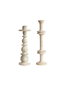  Ariana Wooden Candlesticks - 2 Sizes Available