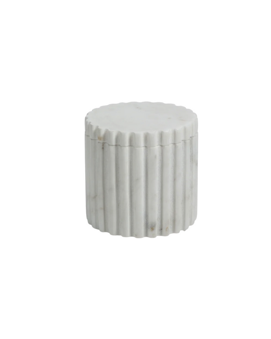 Marble Fluted Bath Canister