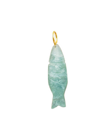  Amazonite Fish Charm