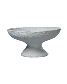  Paper Mache Pedestal Bowl - Blue