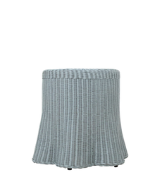  Rattan Scallop Side Table