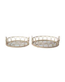  Bamboo + Mirror Tray