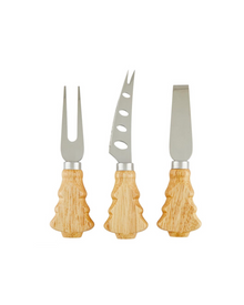  Wooden Trees Cheese Knife Set