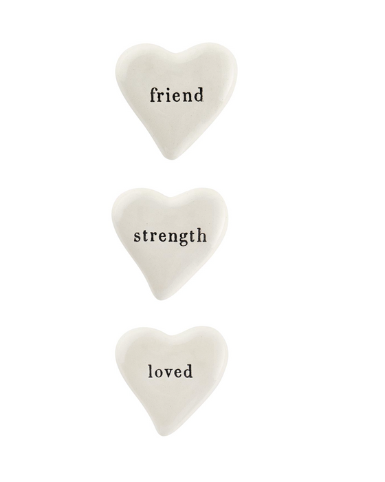 Ceramic Word Hearts