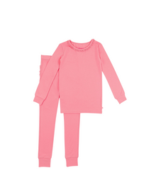  Pink Ruffle Long Sleeve Pajama Set