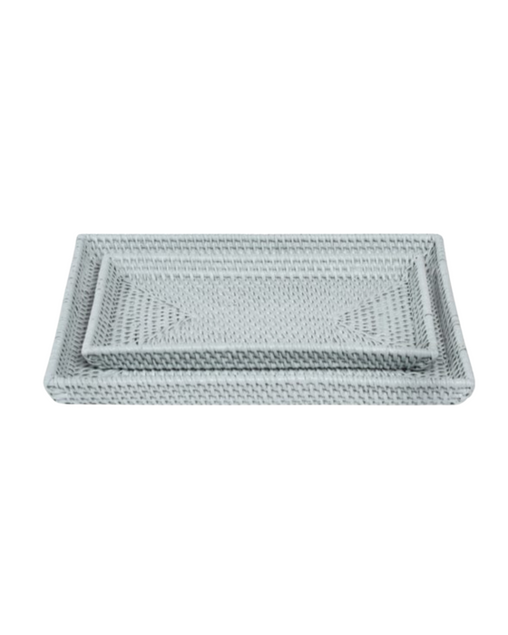 White Wash Rattan Vanity Tray - 2 Sizes Available (Copy)