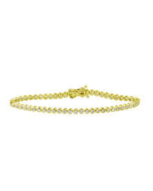  Mini Diamond Bezel Tennis Bracelet - Gold